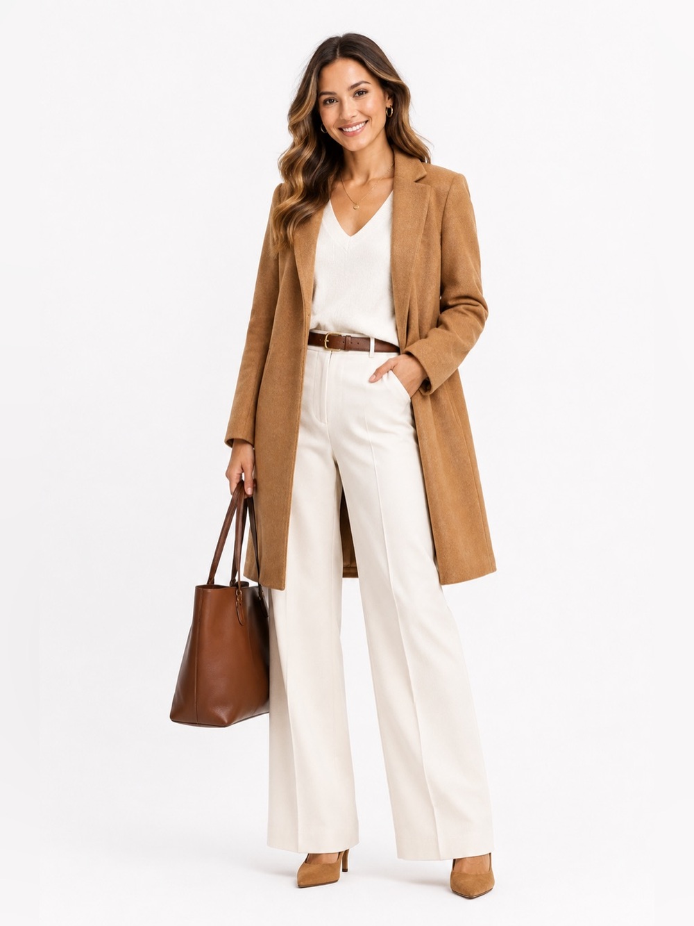 Vero Moda Camel Trench Coat